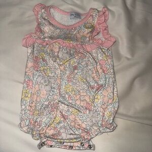 Adorable Floral Baby Romper with Ruffles